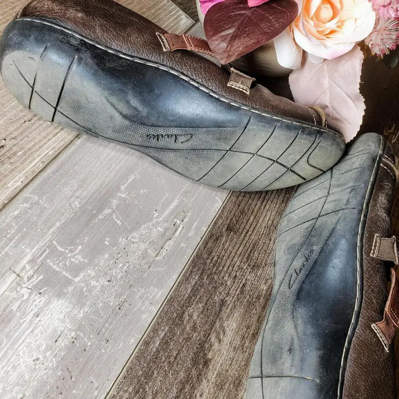 Clark's Bendables Brown Leather Women's Wave Mary Jane Shoes Size 9M - Picture 10 of 10